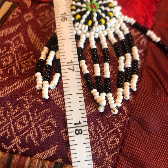 NATIVE AMERICAN FOLK ART BEADED NECKLACE 18” - Picture 7 of 16